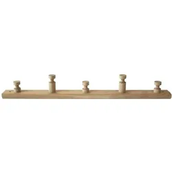 Home It, Kleiderhaken + Wandgarderobe, Home>it knageraekke 5 knage 50×7×4 cm egetrae natur