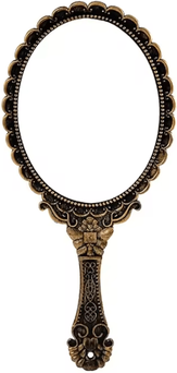 Inspire Curations Vintage Lace Handheld Makeup Mirror bronze