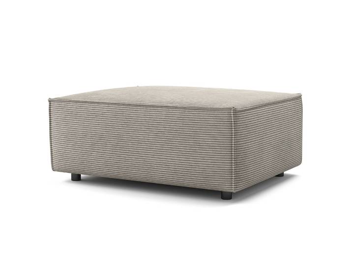 Polsterhocker rechteckig 97 x 40 x 79cm Grau/Graubraun Cordstoff Scilla: Graubraun