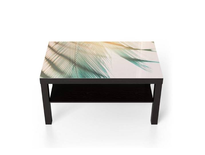 DEQORI Couchtisch 'Sanfte Palmen', Glas Beistelltisch Glastisch modern
