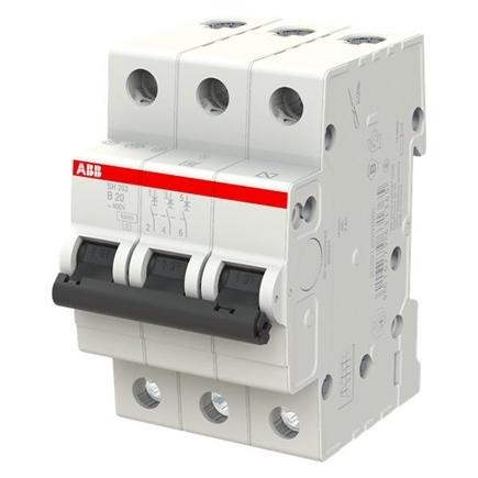 ABB MINI CIRCUIT BREAKER SH203-B20A 3P 6KA (2CDS213001R0205)