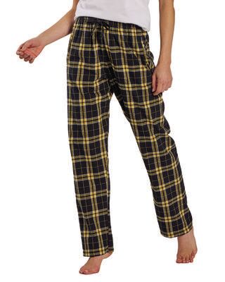 Boxercraft BW6620 Women's Womens Haley Flannel Pant in Black/Gold size XS   Cotton