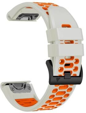 Uplifted Finds QuickFit Sport Silicone Watch Strap 22mm 26mm For Garmin Fenix And Epix quickfit 26mm gray Orange