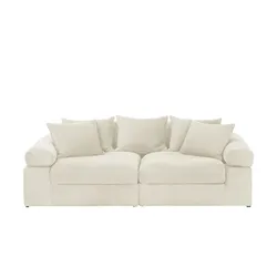 smart Big Sofa  Lionore ¦ creme ¦ Maße (cm): B: 242 H: 86 T: 121.0