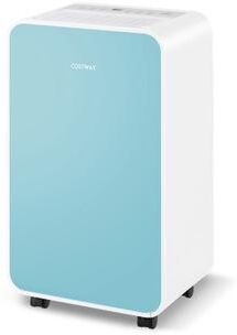 Costway 32 Pints/Day Portable Quiet Dehumidifier for Rooms up to 2500 Sq. Ft-Blue