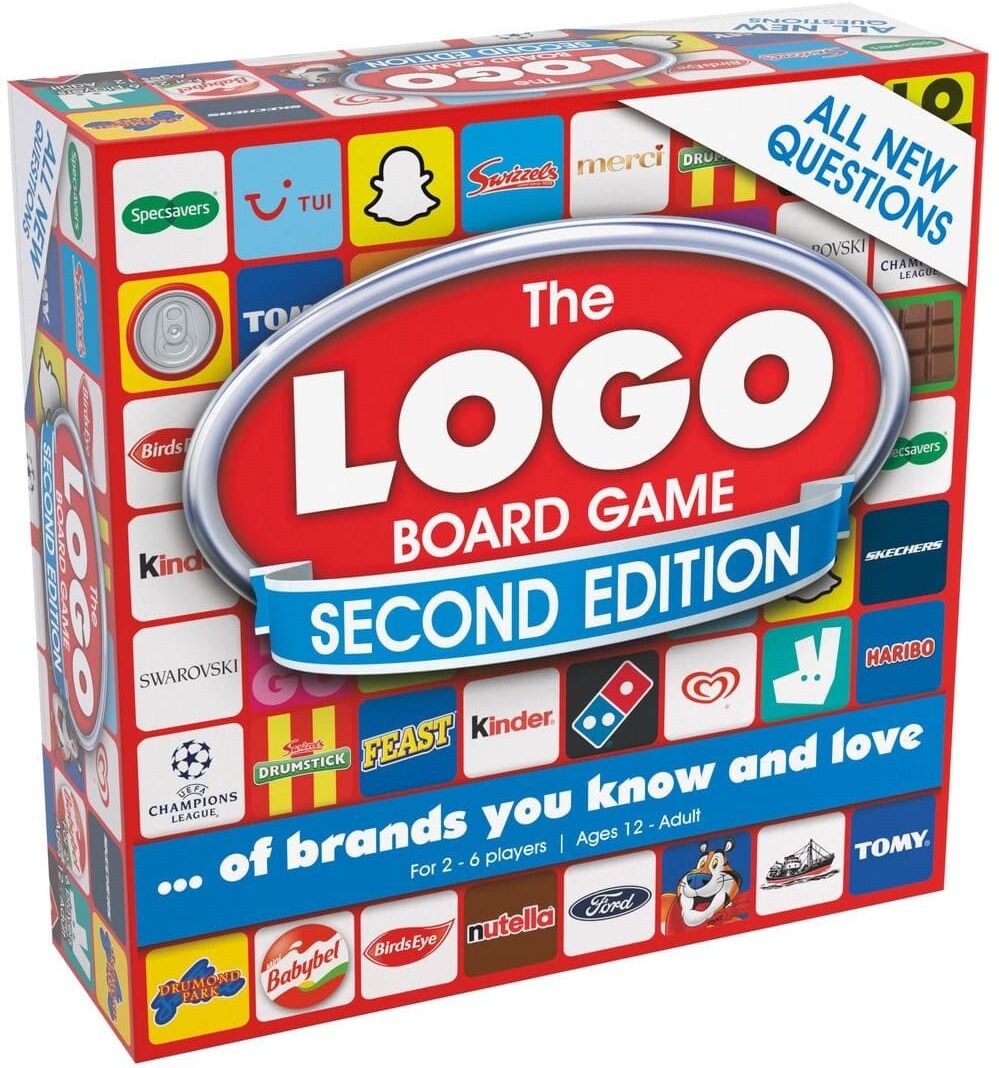 Drumond Park The LOGO Board Game Second Edition, 396 Question Cards, Family Trivia Game for 2-6 Players, Arts & Entertainment