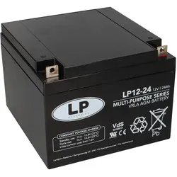 Landport LP12-24 T3 12V 24Ah AGM Bleiakku VdS