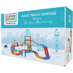 Cleverclixx Race Track Intense /  Magnetbaustein Autobahn-Bausatz - 65 Teile