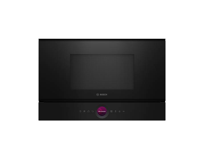 BOSCH Einbau-Mikrowelle BER7321B1 , schwarz, B:59,4cm H:38,2cm T:31,8cm, Mikrowellen, Innovative Bedienung per Digitalring & leicht zu reinigender Innenraum, Einbau-Mikrowelle