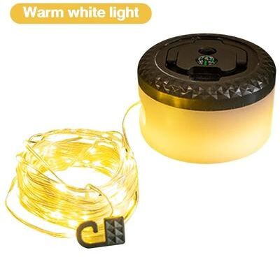 Uplifted Goods Rechargeable LED String Lights For Camping And Outdoor Decor warm Light