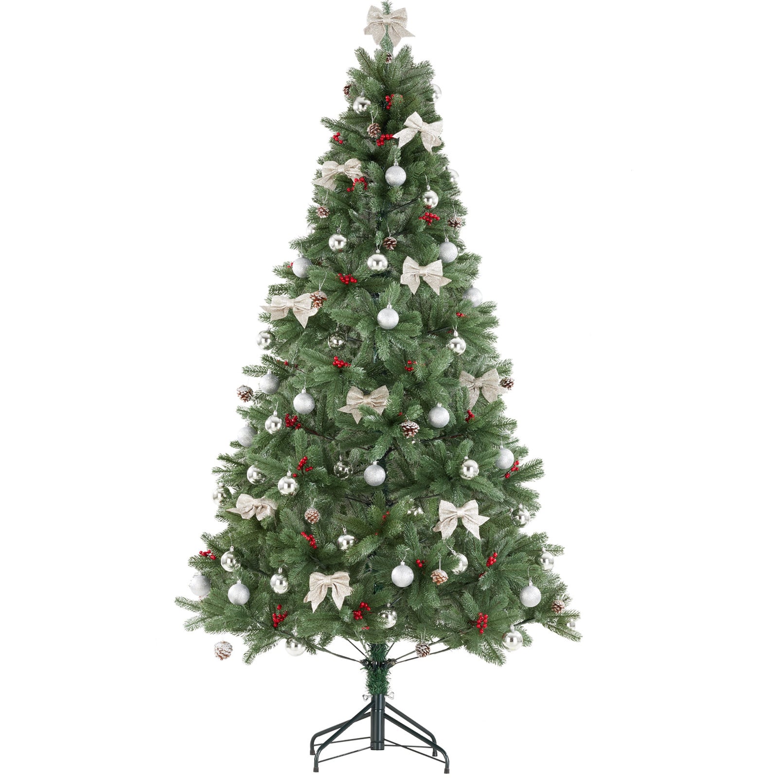 TecTake Kunstkerstboom Dancer met spuitgietnaalden, Hoogte: 210 cm