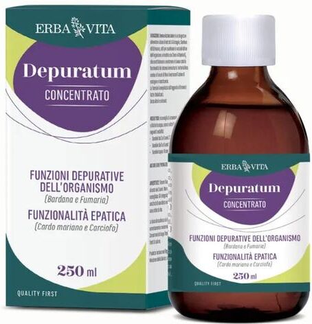 Erba Vita Depuratum Concentrato 250 ml Integratore Detox e Drenaggio