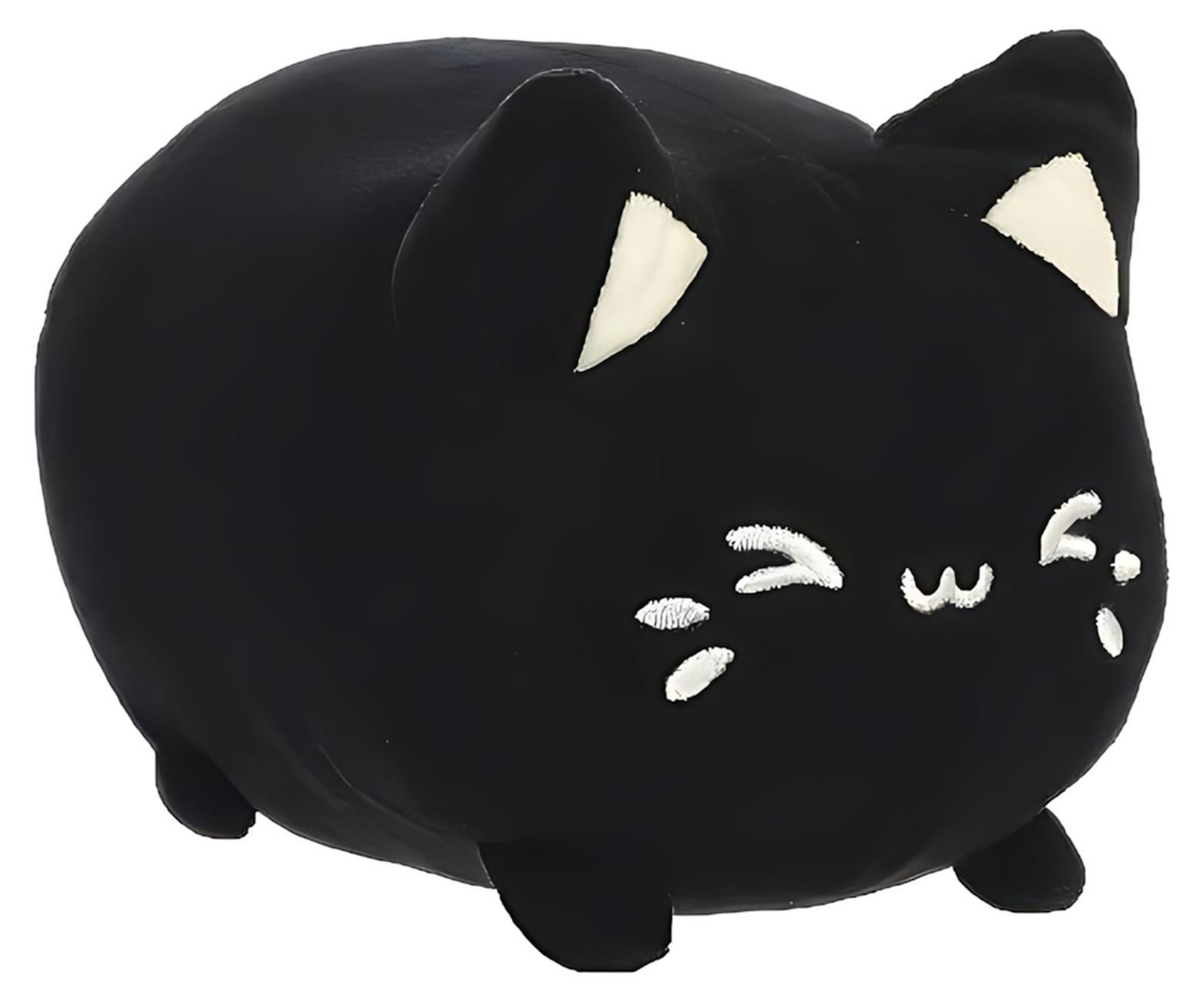 Aurora Tasty Peach Pluchekat Black Sesame Meowchi, Zwart, 18 cm