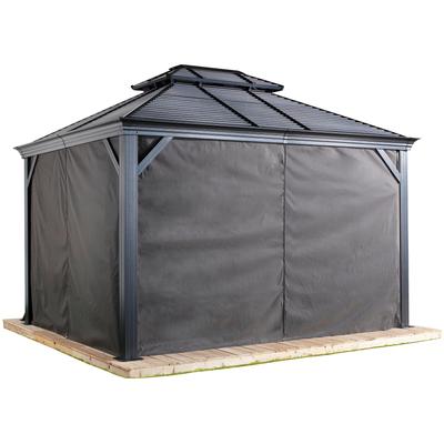 Pavillonseitenteil SOJAG, grau (dunkelgrau), Polyester, Pavillonseitenteile, passend für Pavillon Messina/Mykonos 10x14