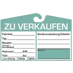 EICHNER 3x 25 Spiegelanhänger »Preisschild Analog« grün