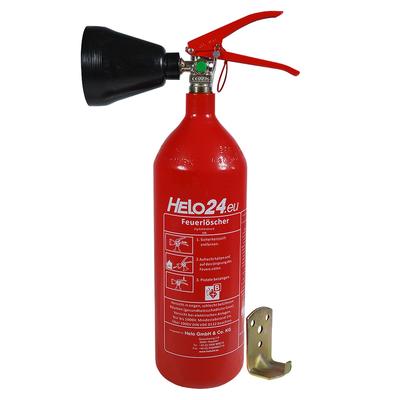 helo Feuerlöscher 2kg CO2 Kohlendioxid Löscher Brandschutz 34B mit Wandhalterung