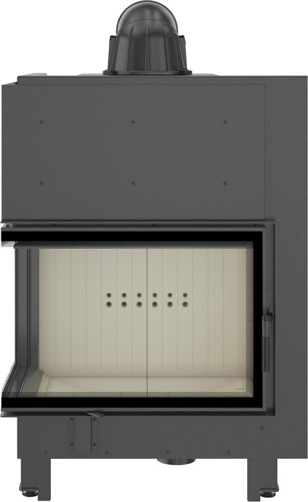 Kamineinsatz aus Stahl KRATKI MBA links 17 kW Ø 200