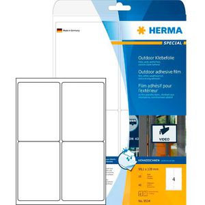 Herma 9534 Etiketten 99.1x139mm wetterfest Folie, 40 Stück