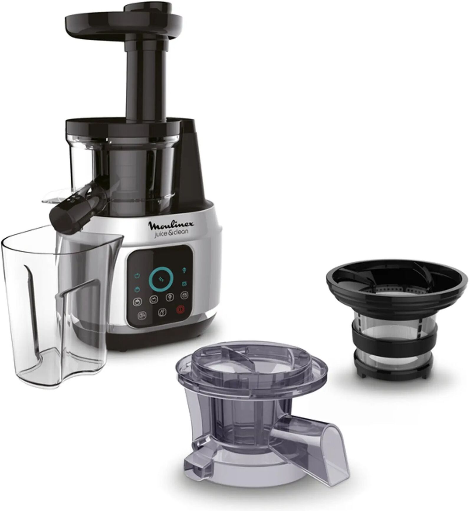 Estrattore elettrico Moulinex ZU420E10 Juice & Clean Silver e Black