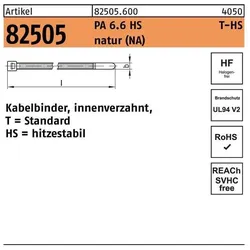 HellermannTyton, PA 6.6 7,5 x 390/ 108, natur, T120R-HS S (390 mm, 100 Stk.)
