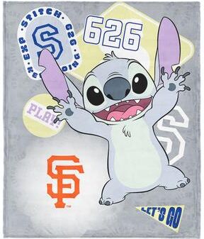 MLB Disney Lilo & Stitch Stickers Silk Touch Throw Blanket