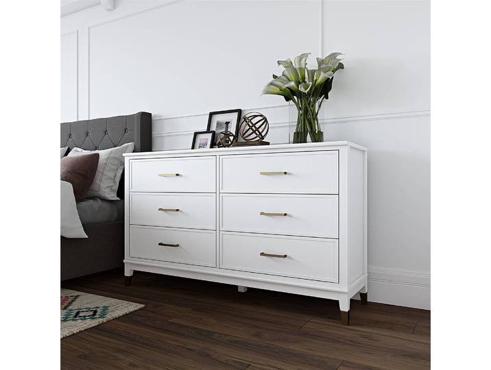 Buffet 145 x 85 x 41cm Blanc/Blanc