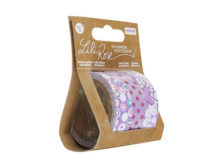 Glorex Textilband Violett 3 × 3 m