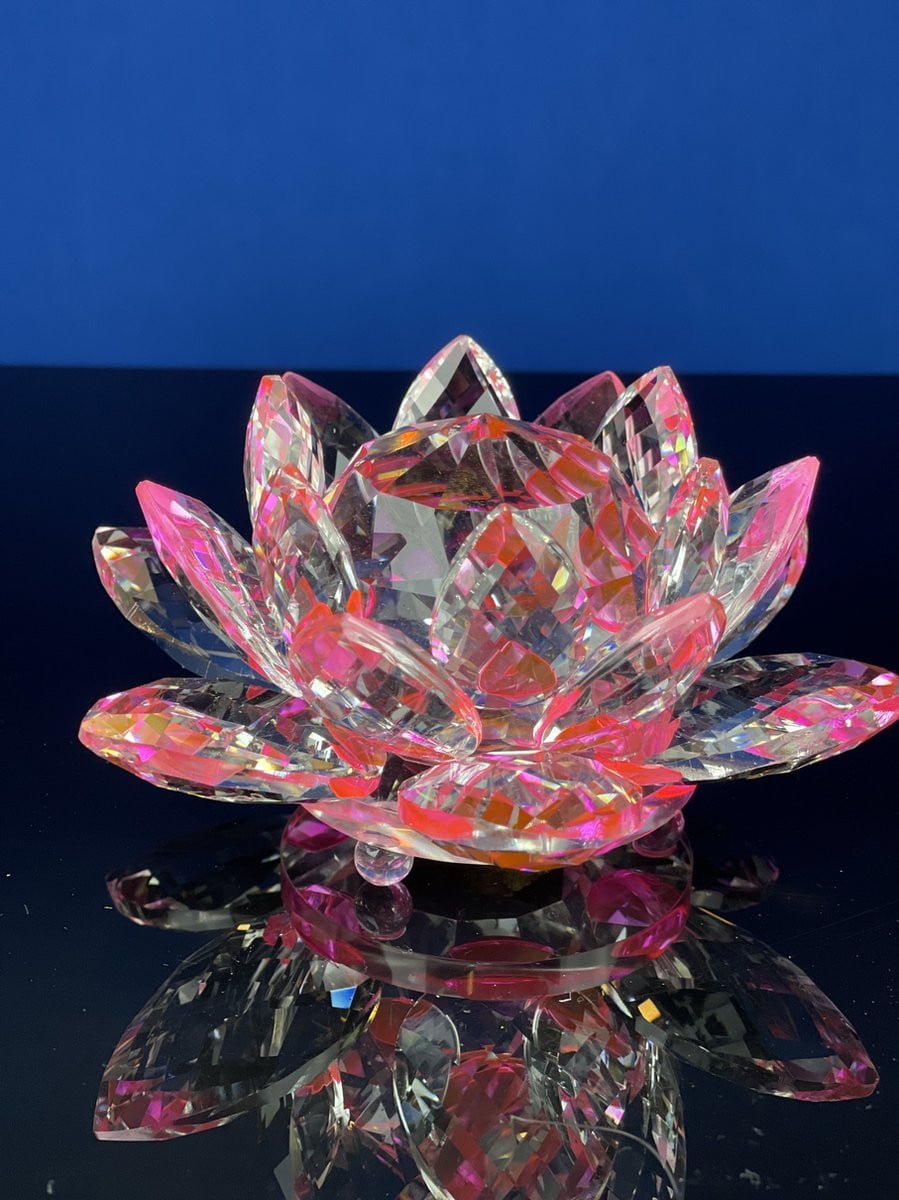 Luxe Kristallen Lotus Bloem Multicolor Elegant Design Roos voor op tafel