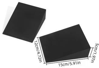 Uplifted Goods Adjustable Squat Wedge And Calf Stretching Slant Board Set black 1 Pair