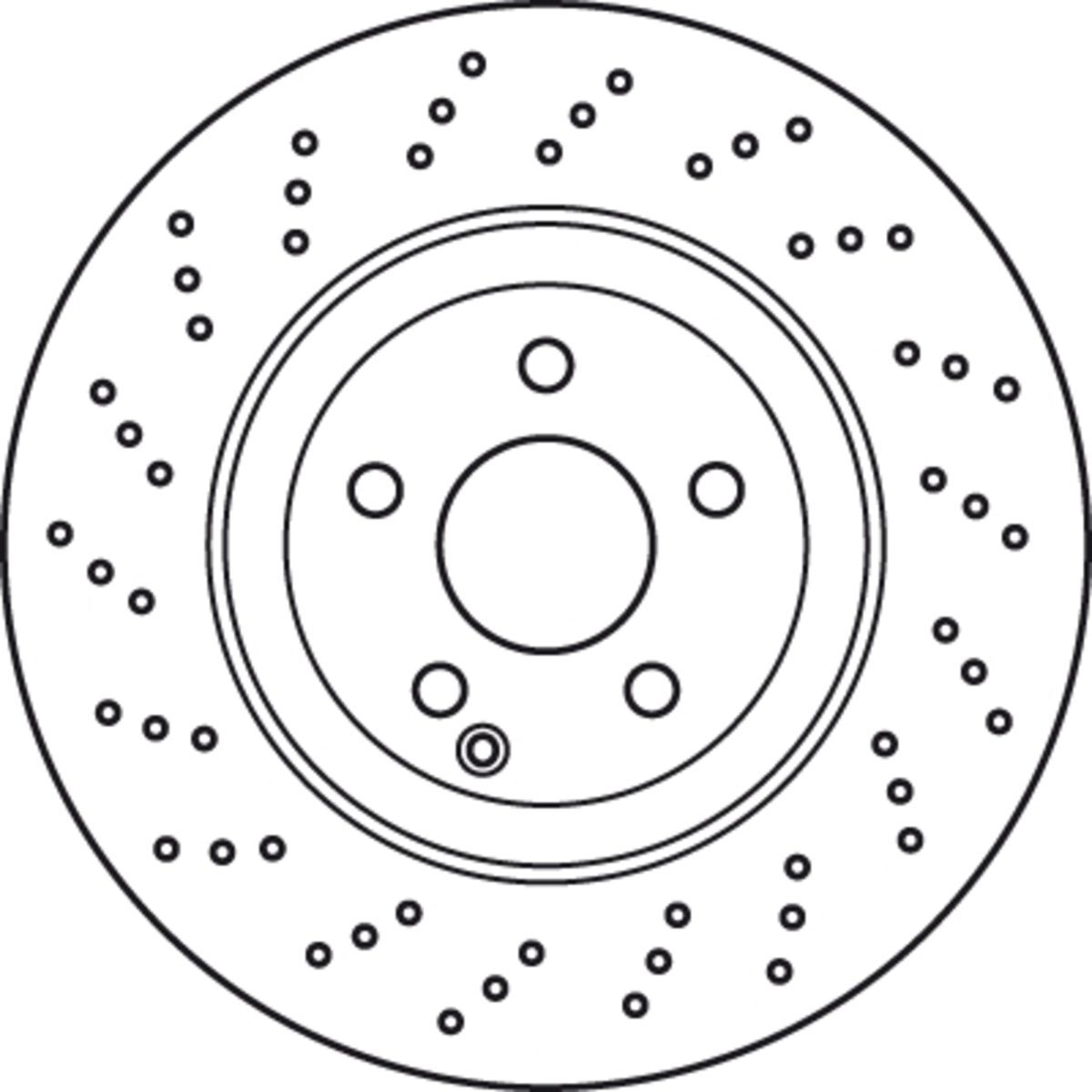 Bremsscheibe TRW DF6077S vorne, perforiert, geschlitzt, 1 Stück
