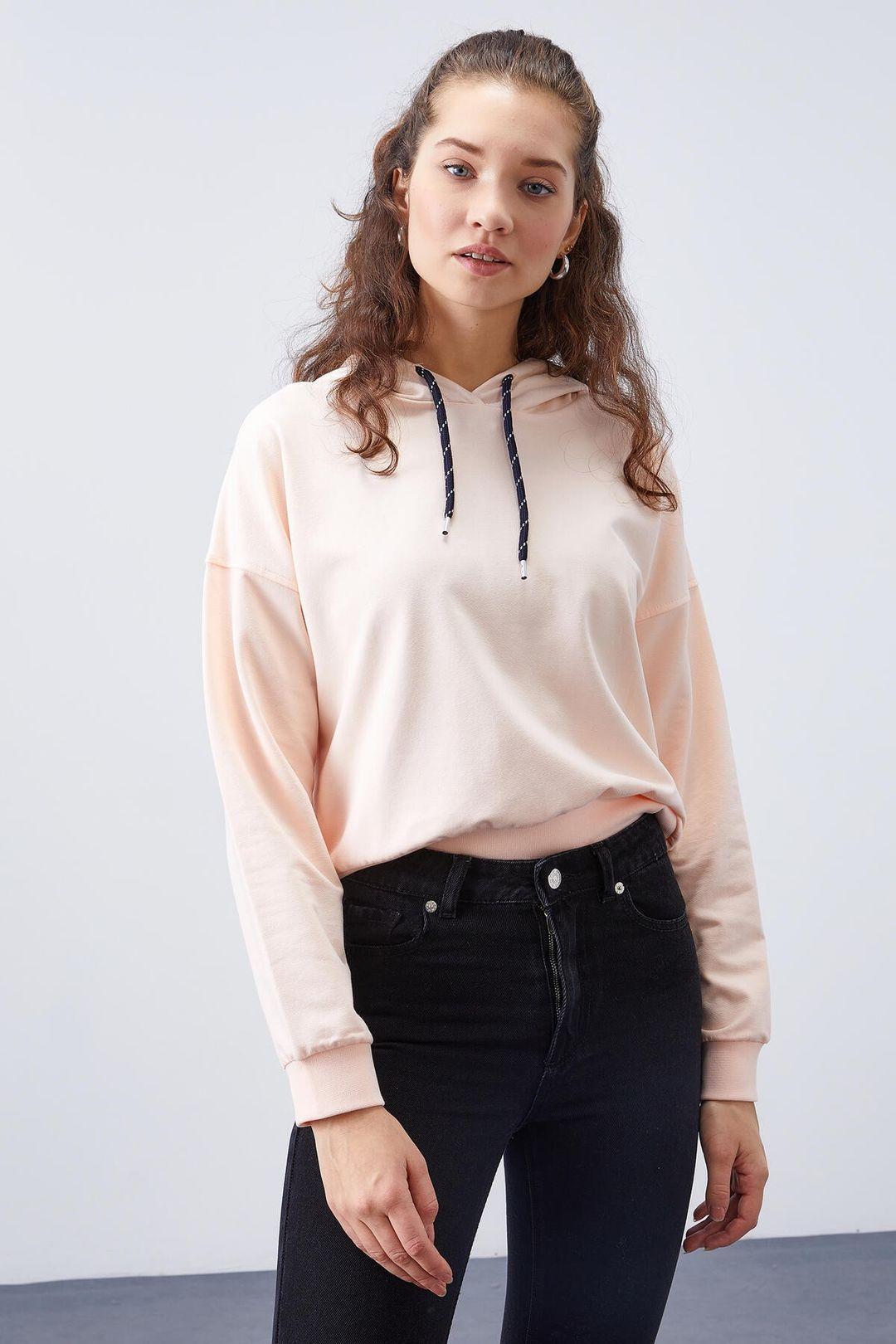 Entspanntes Kapuzensweatshirt mit Kordelzugdetails