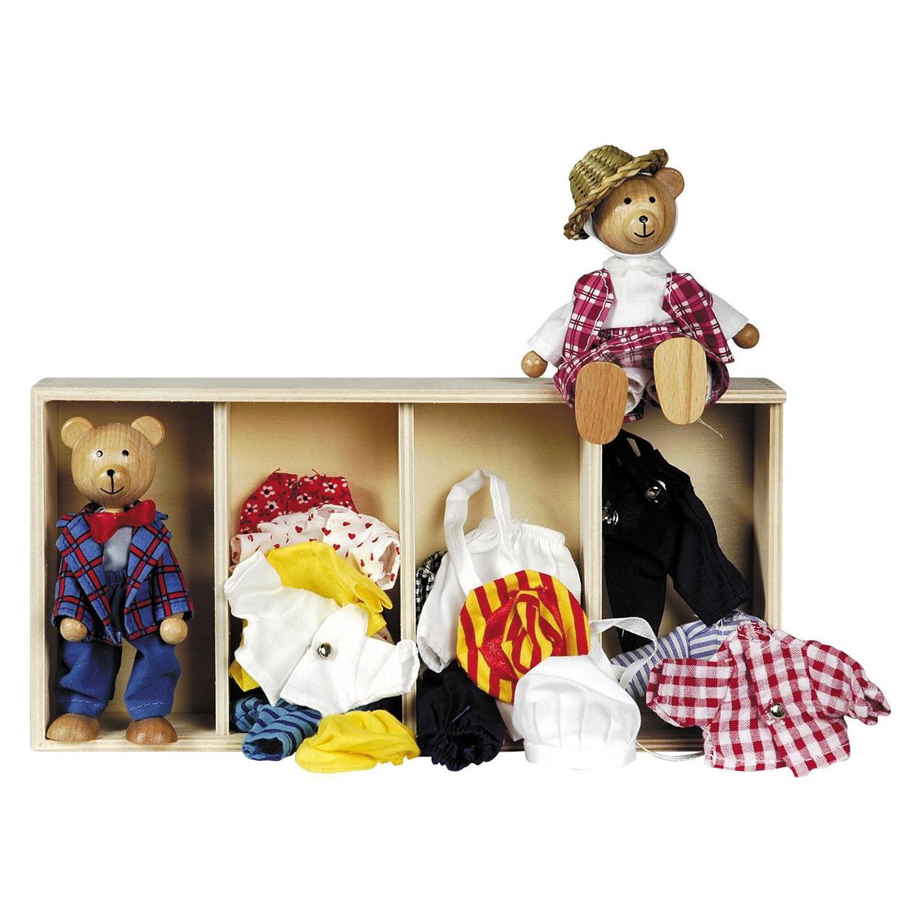 Goki Dollhouse trägt Puppen + Kleidung (GOKI-51914)