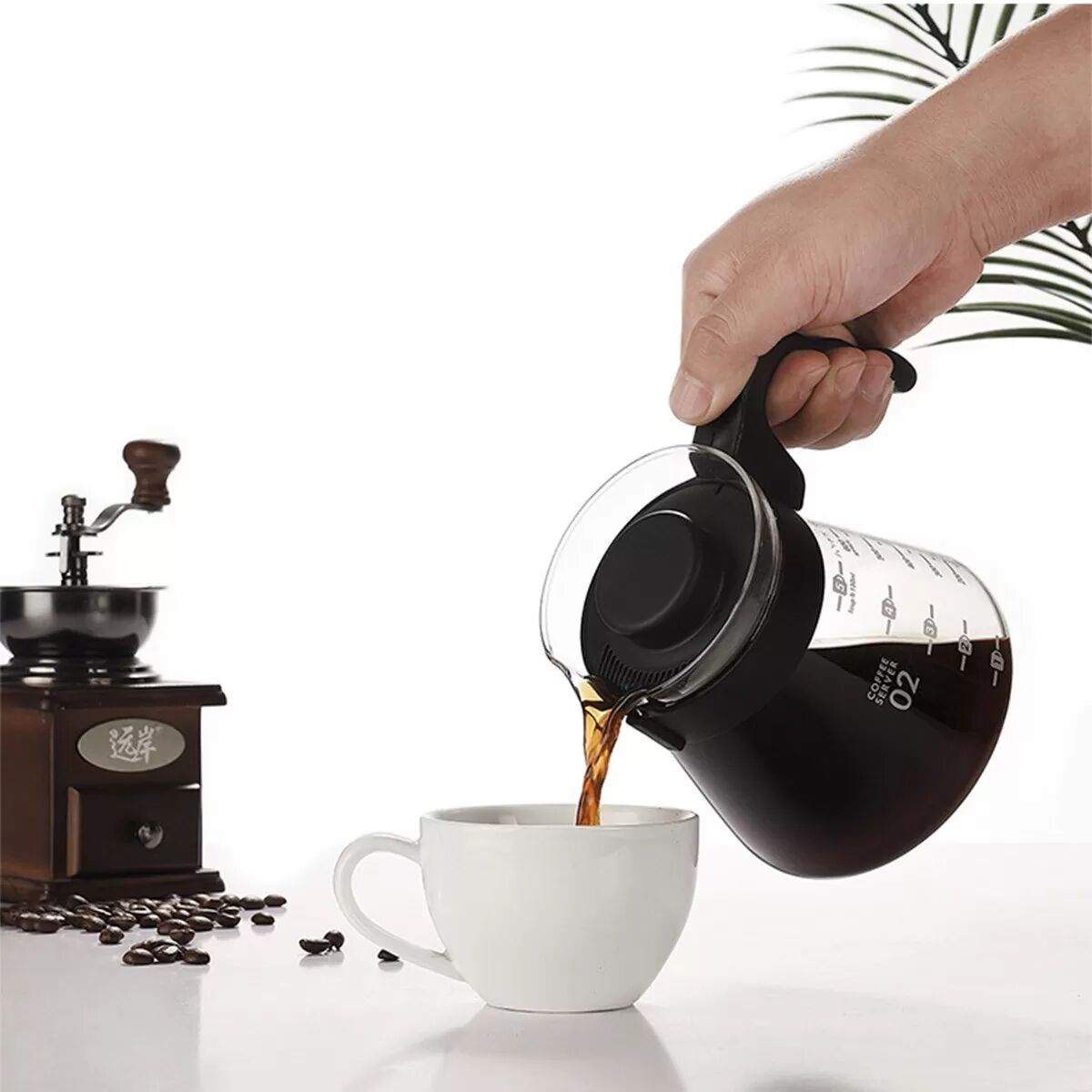 INF 500ml Cloud Glas Kaffeekaraffe mit Dripper - Handfilter Kaffee Set