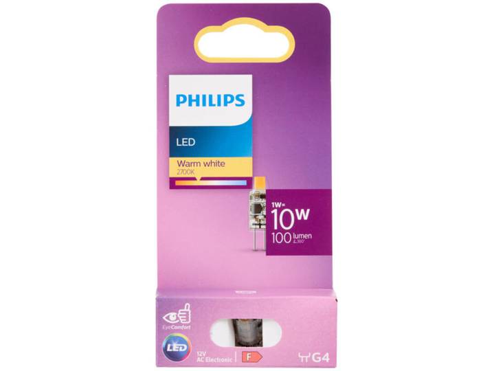 Leuchtmittel Philips Glas G4 1 W - Farbe: klar - LED - Lichtfarbe: Extra warmweiss - LED Leuchtmittel