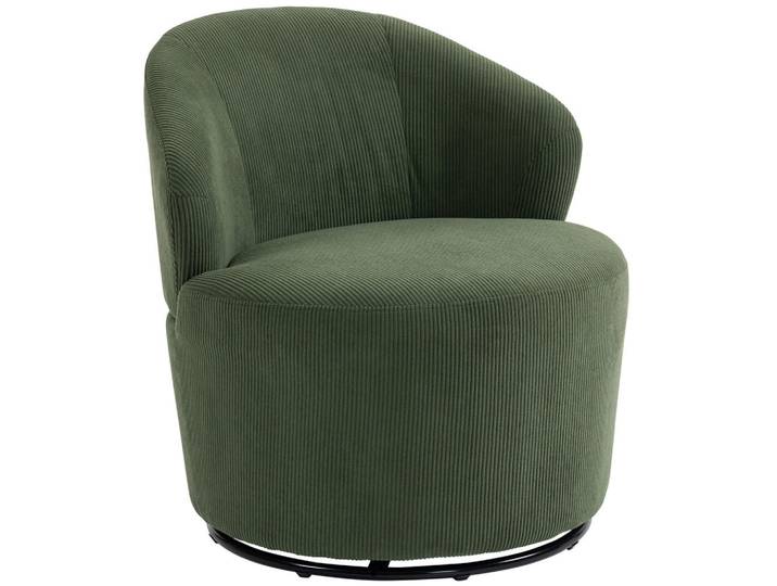 Homcom Sessel aus Polyester Metall Dunkelgrün, Füllung: Schaumstoff,Schaumstoff, 73.5x77x74.5 cm, Wohnzimmer, Sessel, Polstersessel