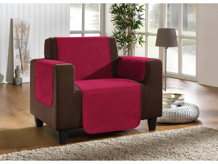 Wohnaccessoires aus hochwertigem Chenille, Bordeaux, Größe 905 (Kissenbezüge, 2er-Set, 40x40 cm)