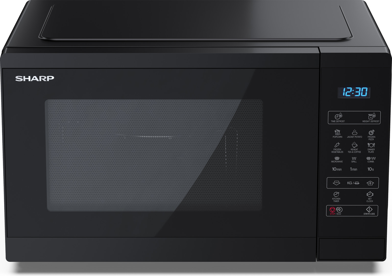 Sharp YC-MG252AE-B magnetron met grillfunctie, 25 liter, zwart