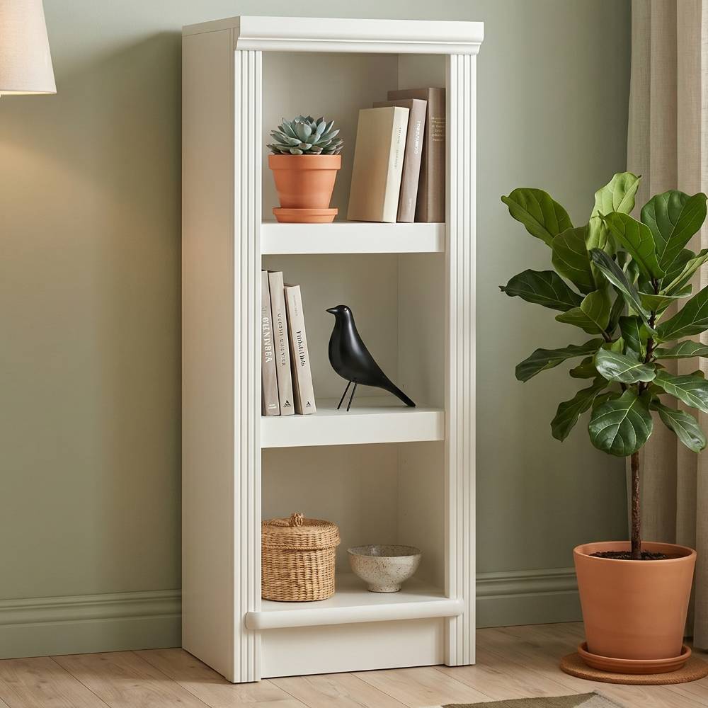Pharao24.de Regal Holzregal im Landhausstil in Cremeweiß
