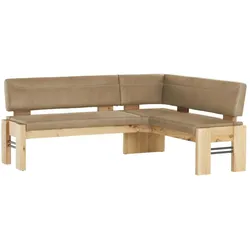 Eckbank massiv Floyd , beige , Maße (cm): B: 203 H: 90 T: 163.0