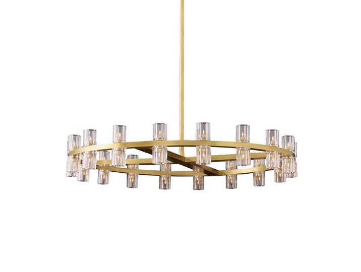 Lampes suspendues classiques de luxe LED en cristal noir or lampes suspendues. Luminaire suspendu pour salon