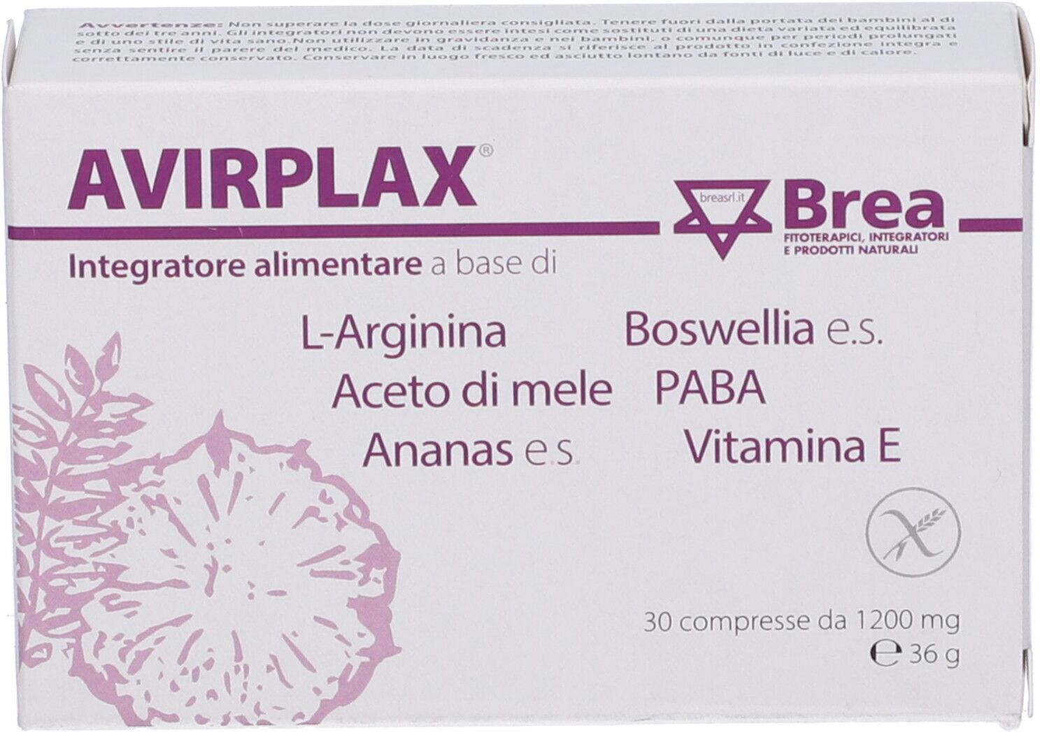 BREA Srl Avirplax, 30 compresse