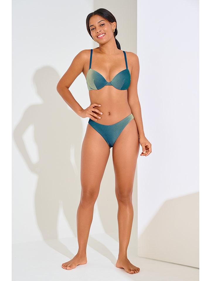 Lisca Bikini-Oberteil in Petrol - 42B-Cup
