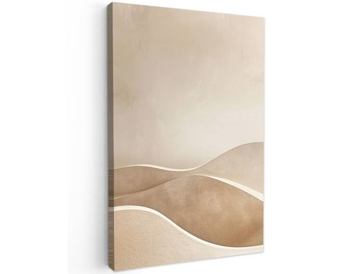 LEINWANDBILD Beige - Natur - Abstrakt - Modern Wanddeko 40x60 cm