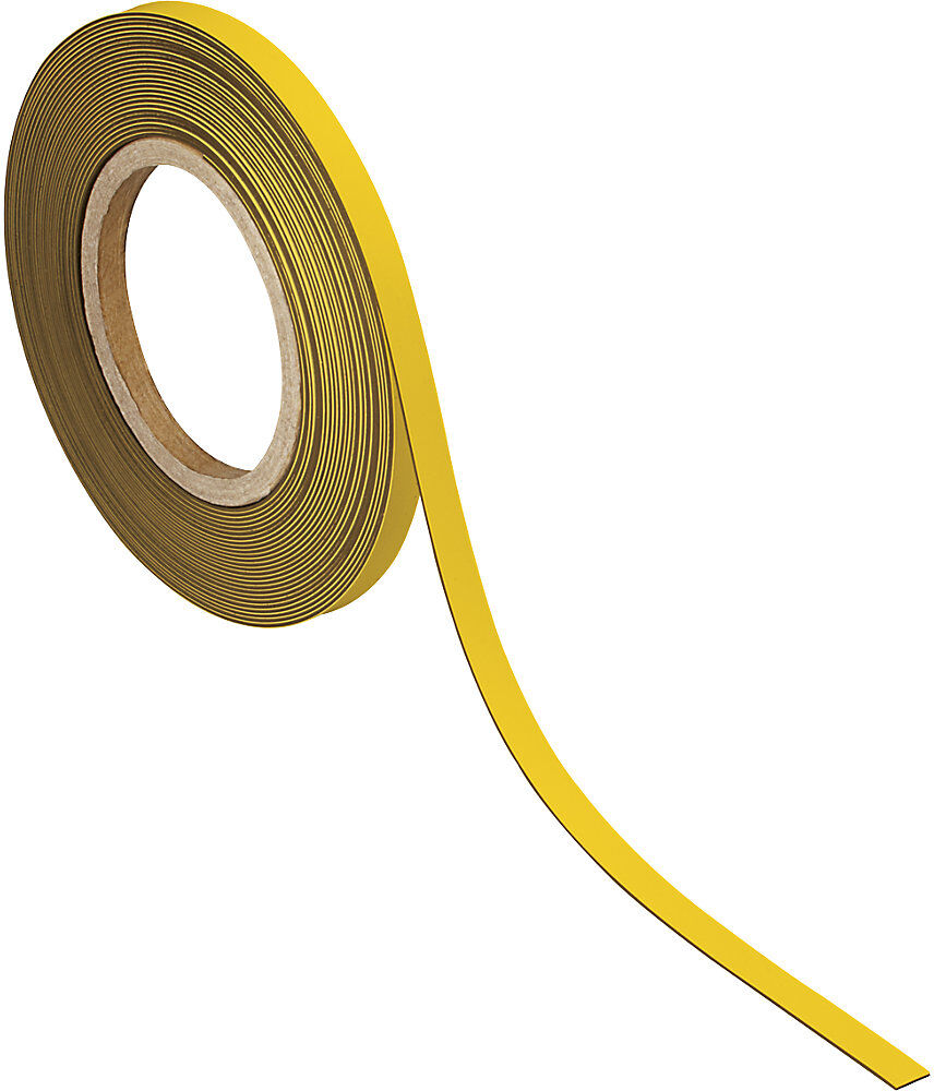 Kennzeichnungsband, magnethaftend, LxB 10000 x 10 mm, VE 2 Stk, gelb MAUL