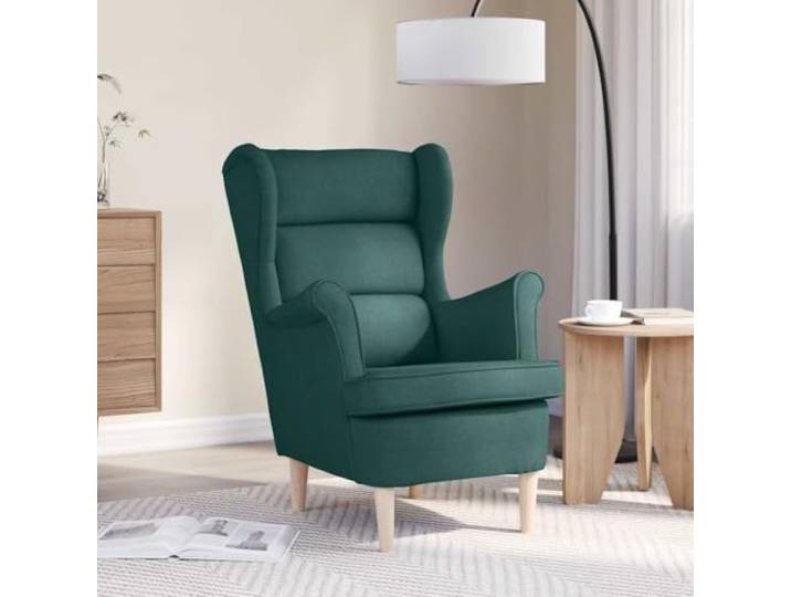 HEFZGDB Dunkelgrüner Sessel aus Stoff 74x84x100 cm Bequemer Lounge Sessel mit weicher Polsterung für Wohnzimmer und Büro Langlebiges Polyestergewebe pflegeleicht und strapazierfähig