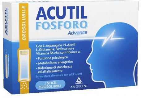 Angelini Consumer Health Acutil Fosforo Advance Memoria E Concentraizone 12 Stick