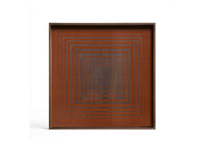 Notre Monde Tablett Notre Monde Tablett Slate Layered Dots D 61 cm