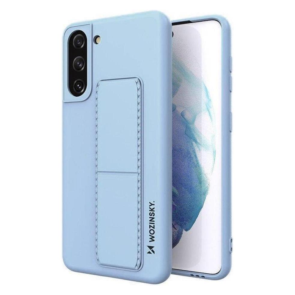 Wozinsky Kickstand Case Silicone Stand Cover for Samsung Galaxy S21 + 5G Light Blue (Samsung Galaxy S21+ 5G) (Wozinsky Kickstand Samsung S21 Plus Sky Blue)