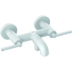 KLUDI NOVA FONTE PURISTIC Wannenfüll- und Brausearmatur,  Wandmontage, Flügelgriffe, 205405315, Farbe: Mattweiß