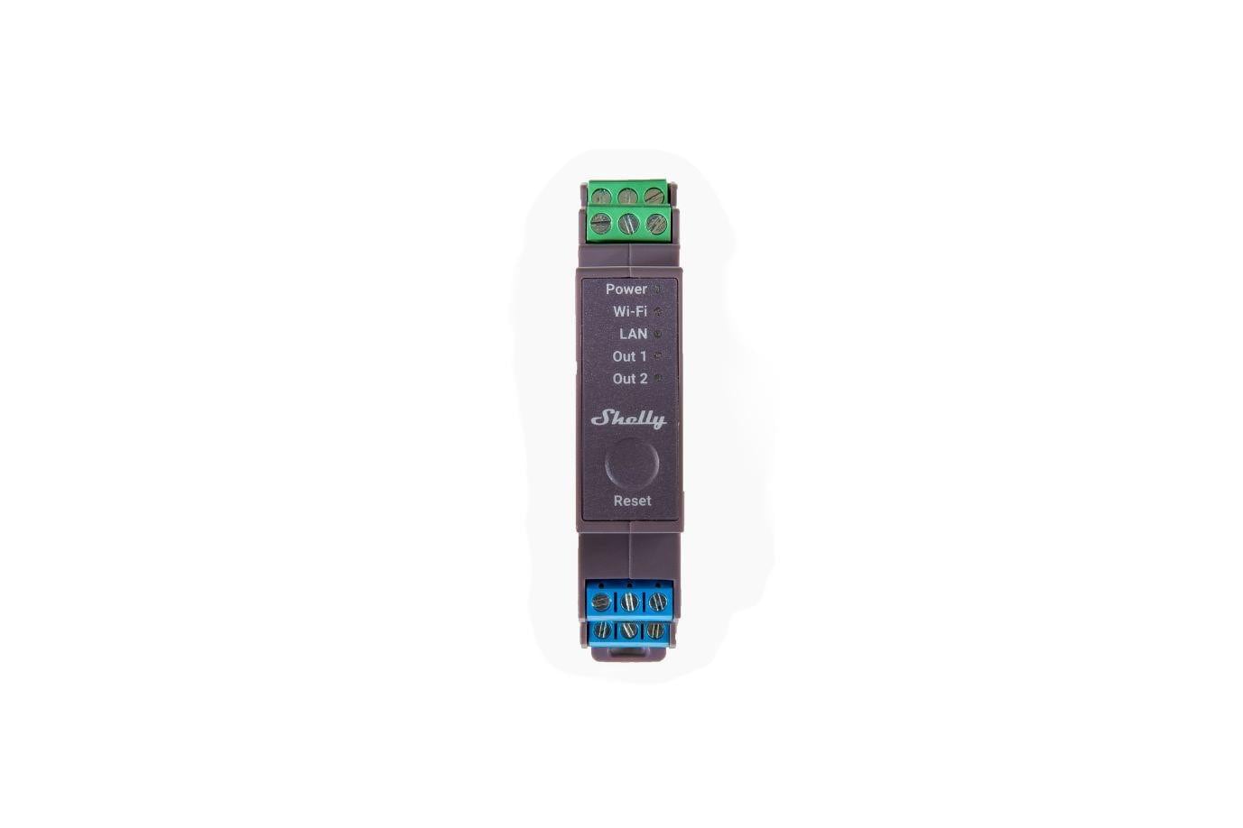 Shelly Pro 2 Relais max. 25A 2 Phasen 2 Kanäle WLAN LAN BT